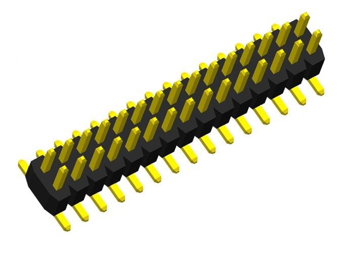 İki Sıra Pin Header Konnektör Tek Plastik SMT Tipi Pcb Pin Konnektör 1.0mm