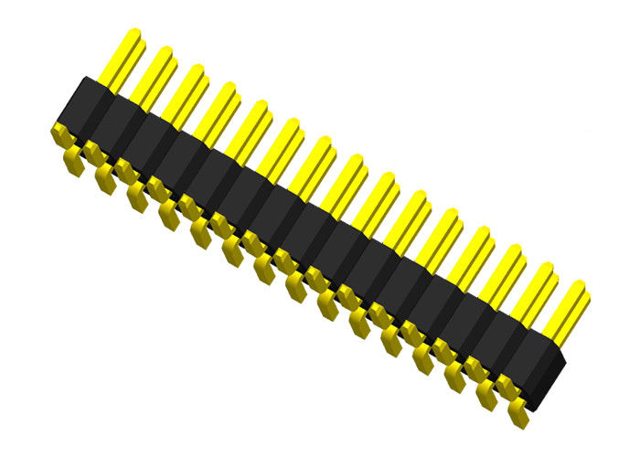 İki Sıra Pin Header Konnektör Tek Plastik SMT Tipi Pcb Pin Konnektör 1.0mm