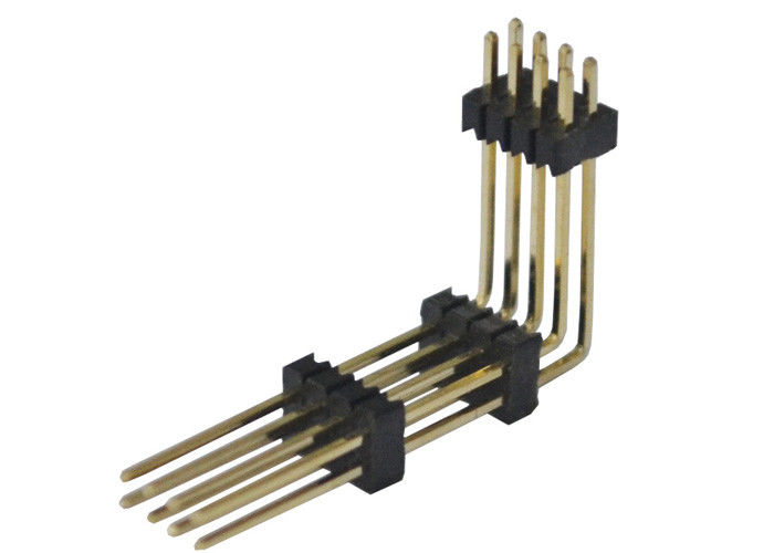 Siyah 8 Pin Header Konnektör 1.27mm İki Sıra Dik Açı Üç Plastik