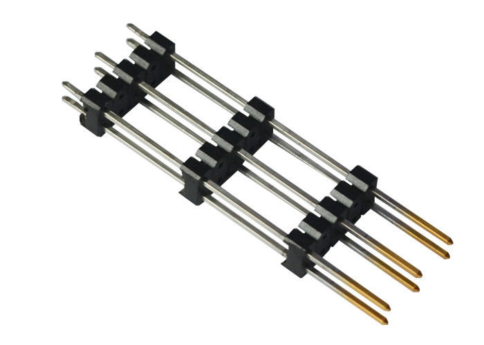On Pin Çift Sıralı Pin Başlığı 2.54 Mm Pitch Header Düz Tip Üç Plastik