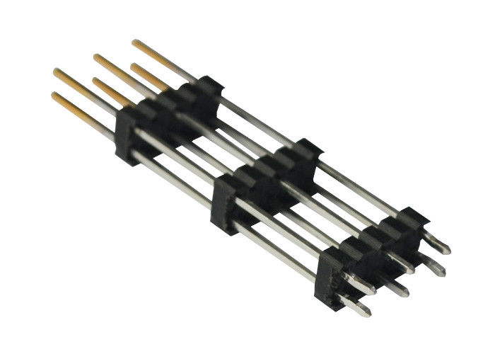 On Pin Çift Sıralı Pin Başlığı 2.54 Mm Pitch Header Düz Tip Üç Plastik