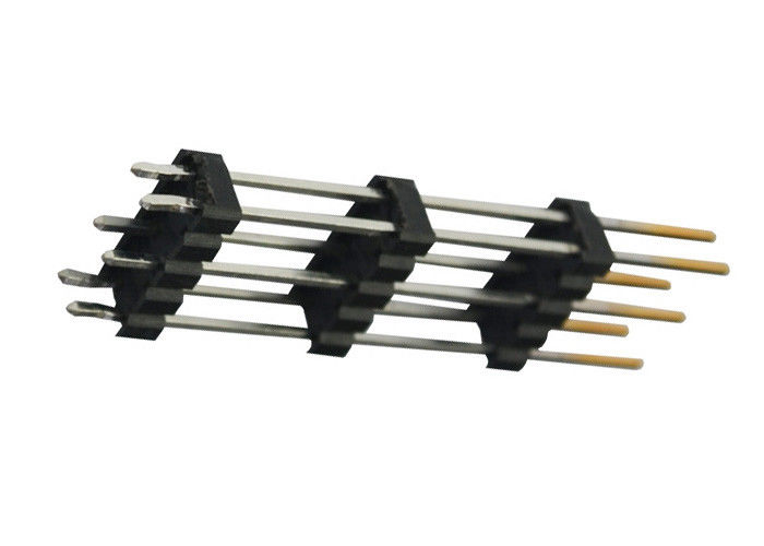 On Pin Çift Sıralı Pin Başlığı 2.54 Mm Pitch Header Düz Tip Üç Plastik
