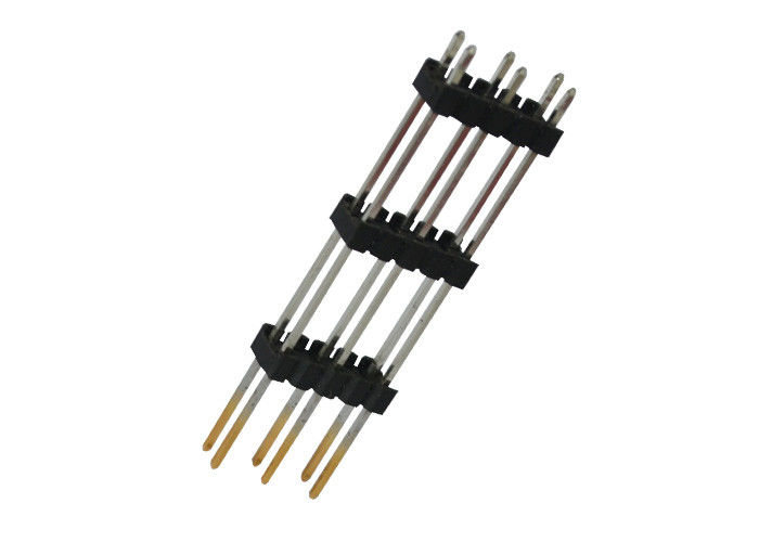 On Pin Çift Sıralı Pin Başlığı 2.54 Mm Pitch Header Düz Tip Üç Plastik