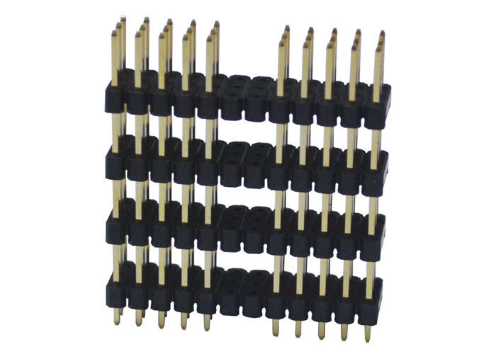 3 Sıra Pin Başlık Konektörü 2.54mm Pitch 180 Derece Tip Dört Plastik