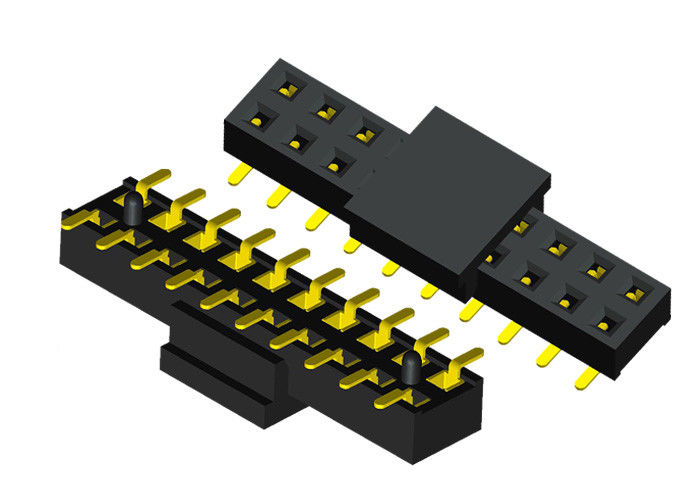 CAP ile Siyah 20 Pin Dişi Başlık Konektörü Çift Sıra 2.0mm Pitch