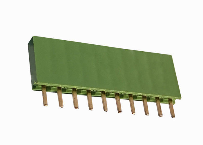 Düz Çift Sıralı Başlık Konektörü Yeşil 2.54 Mm Dişi Başlık 10 Pin