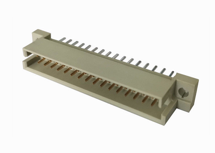 Düz DIN 41612 Konnektör Pcb Erkek Başlık 180 Derece Altın / Kalay Nikel