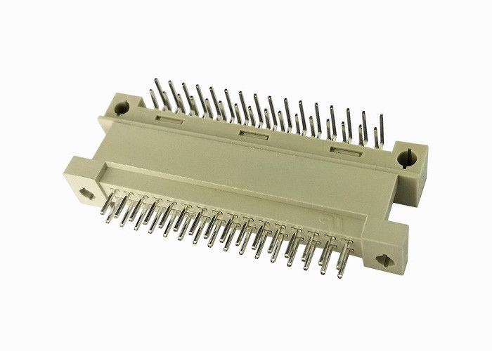 Düz DIN 41612 Konnektör Pcb Erkek Başlık 180 Derece Altın / Kalay Nikel