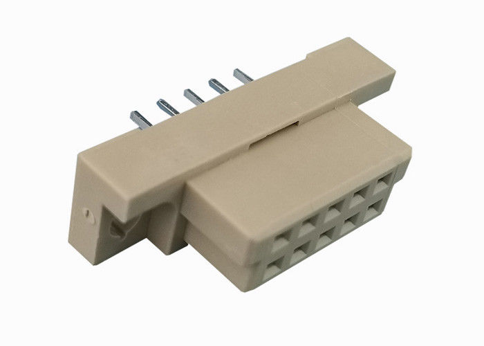 180 Derece DIN 41612 Konnektör İki Sıralı Başlık 2x5 Pin Pirinç Kontak Malzemesi