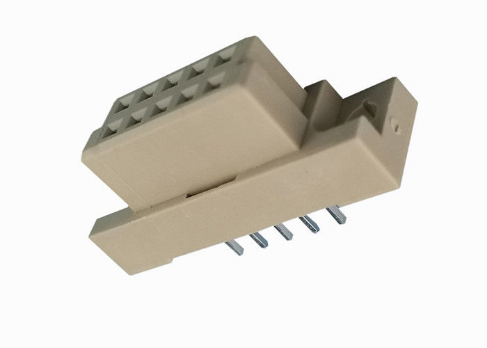 180 Derece DIN 41612 Konnektör İki Sıralı Başlık 2x5 Pin Pirinç Kontak Malzemesi
