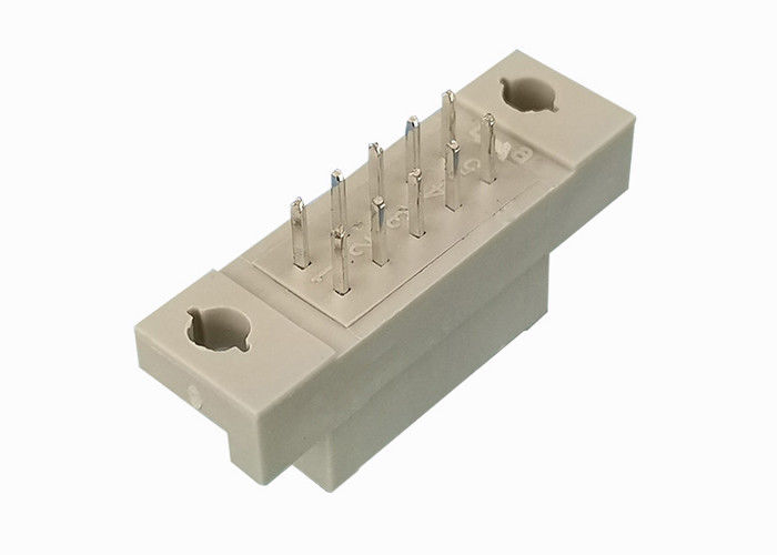 180 Derece DIN 41612 Konnektör İki Sıralı Başlık 2x5 Pin Pirinç Kontak Malzemesi