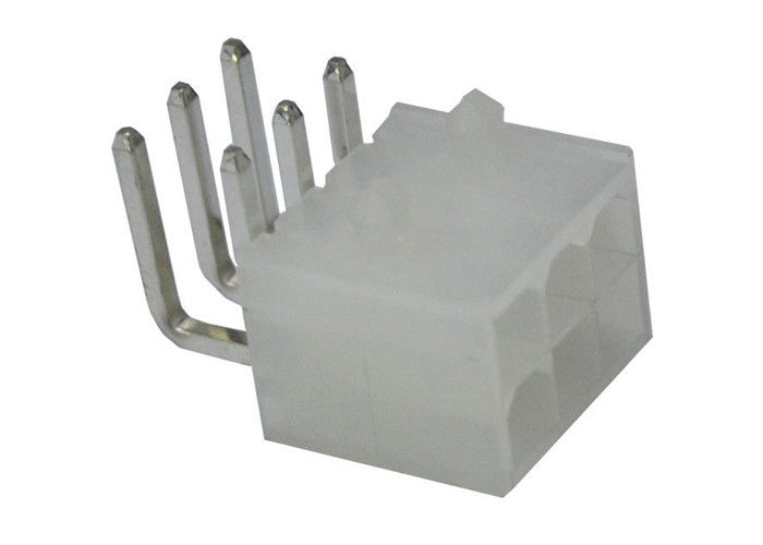 Beyaz Dik Açı 6 Pin Header Gofret Pcb Tel Kurulu Konnektörleri 30 m Ohm