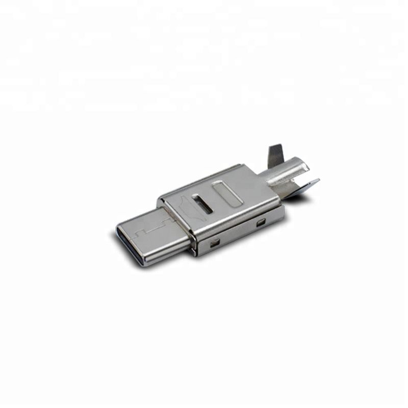 Şarj Fonksiyonlu Erkek 24 Pin USB C Konnektör Bakır% 100 tam Test