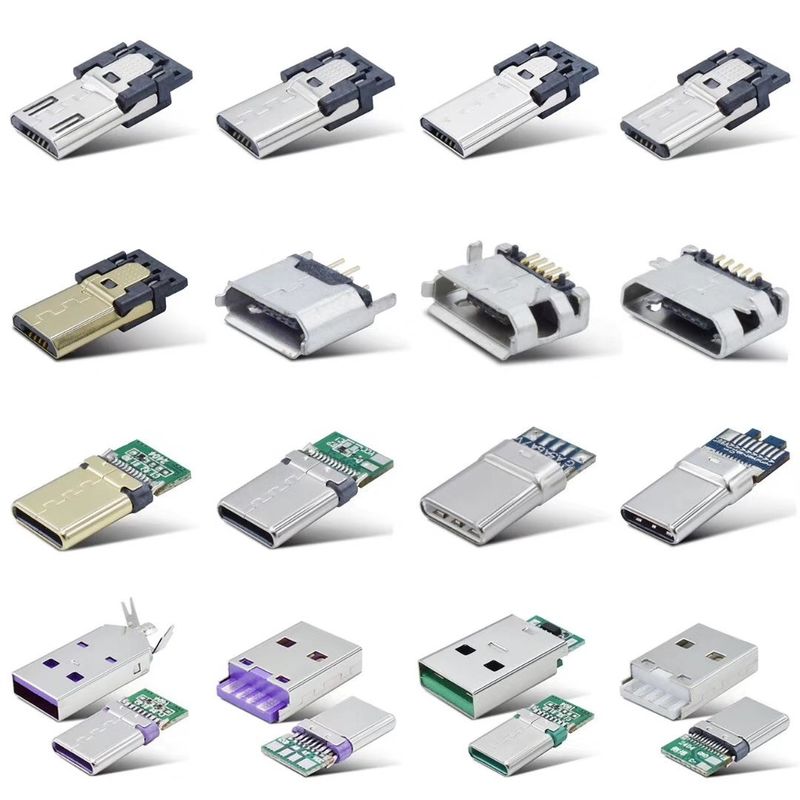 Şarj / Veri Fonksiyonlu Tip C Mikro Usb Konnektör Paslanmaz Çelik Kabuk