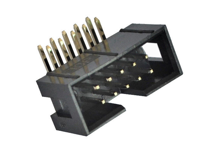 2.54mm Kutu Başlık Konektörü 90 Derece Başlık Pimleri 3.0AMP ﹣40 ℃ ila + 105 ℃
