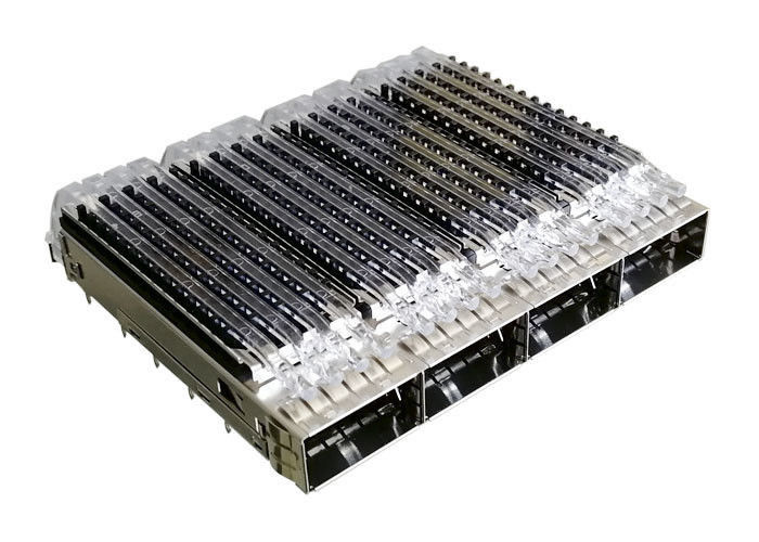Bakır Alaşım Ganged Qsfp28 SFP Kafes Konektörü Dört Bağlantı Noktaları ISO 9001 ISO 14001 Onayı