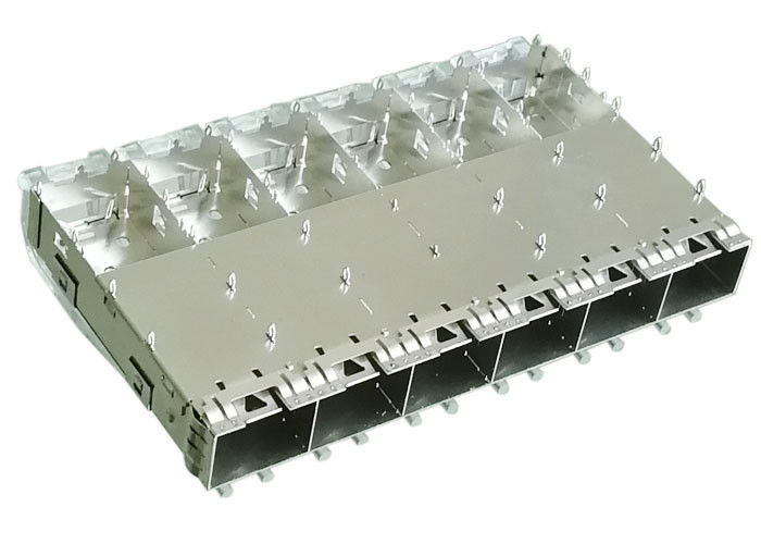 Basın Fit SFP Soket SFP Kafes Konektörü 1x6 EMI Parmak Yaylı Çoklu Bağlantı Noktası