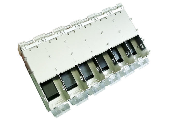 Kafes Üst Yüzey SFP Kafes Konektörü 1 X 6 Isı Emici Işık Boruları ile Ganged