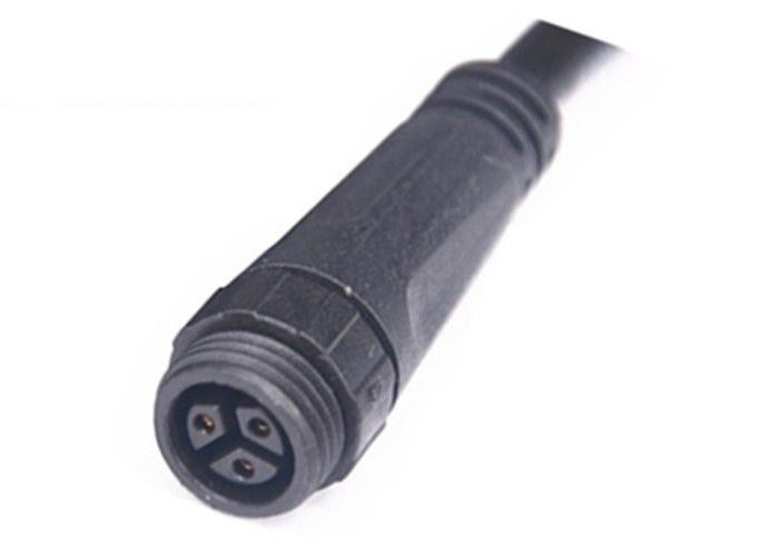 LED Işık XLR Su Geçirmez Kablo Konektörü M16 3 Pin 300V PVC / Naylon Malzeme