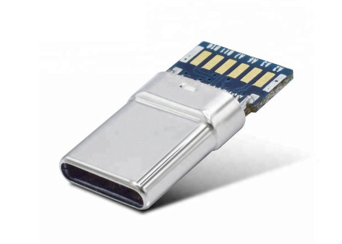 PCB Erkek Konnektörlü USB C Konnektör 3.1 / 3.0 / 2.0 Düz Kabuk