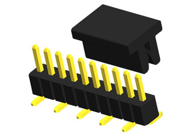 SMT Pin Başlığı 10 Pin Tek Sıralı CAP Dik Açı Başlık Konektörü Altın Flaş
