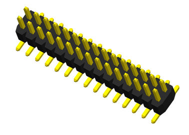 İki Sıra Pin Header Konnektör Tek Plastik SMT Tipi Pcb Pin Konnektör 1.0mm